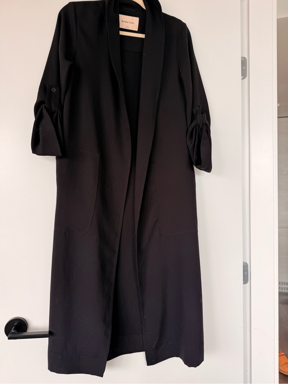 Babaton Kahlo Robe Open Front Blazer Black XS